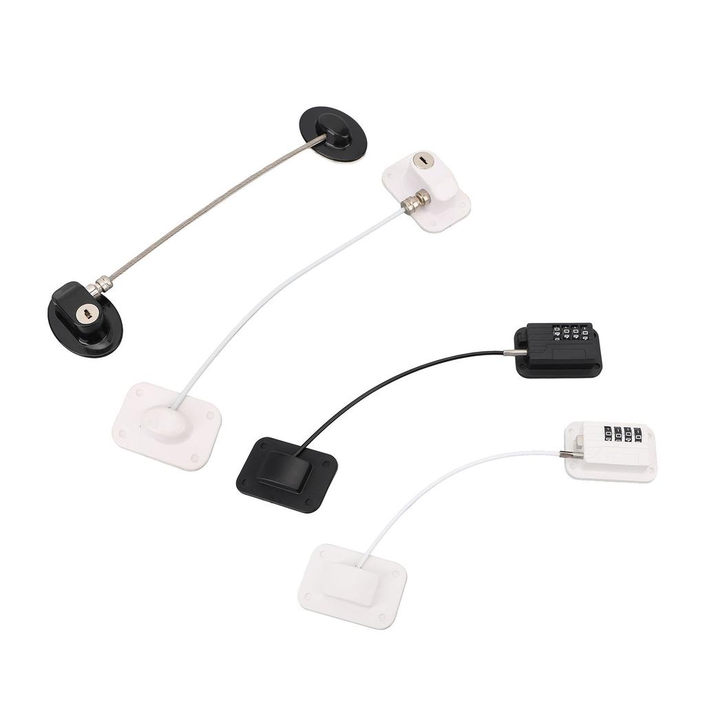 2PCS Set Refrigerator Lock Strong Adhesive Hole Free ABS Fridge Door Child Proof Lock for Cabinet