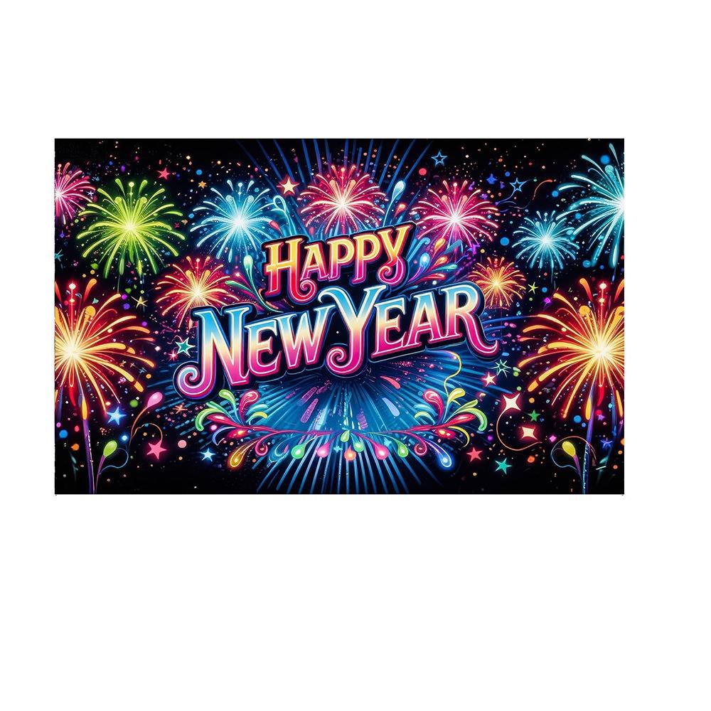 Black Gold 2026 New Year Backdrops Colorful Balloon Photo Background Party Background  Photo Studio