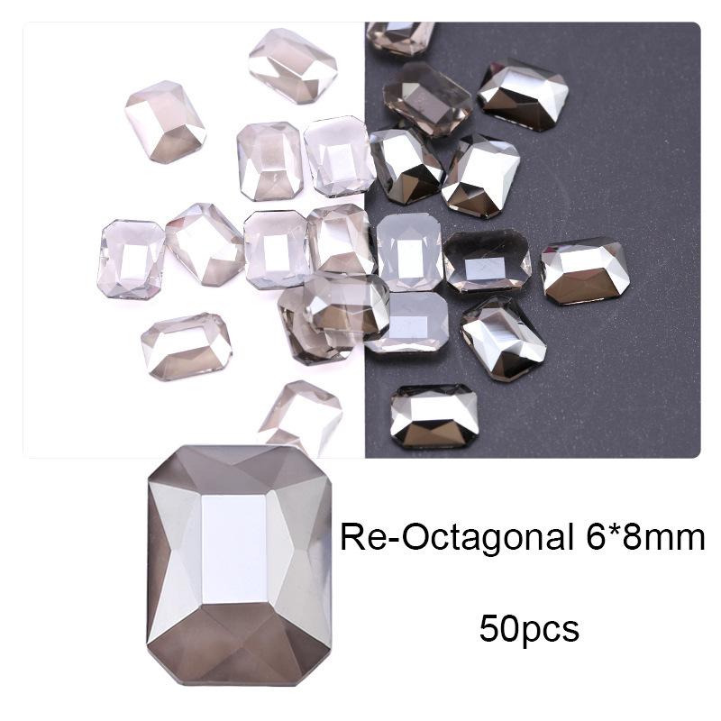 

Нейл-арт Восьмигранный бриллиант Многосекционный 6 * 8 Крупный бриллиант Супер вспышка Бриллиант для ногтей Ювелирные изделия Кристалл K9 Плоское дно Специальный бриллиант 1440 pcs/pack