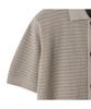 Customellow Beige Mesh Half Sleeve Cardigan Cwwam25312Bex
