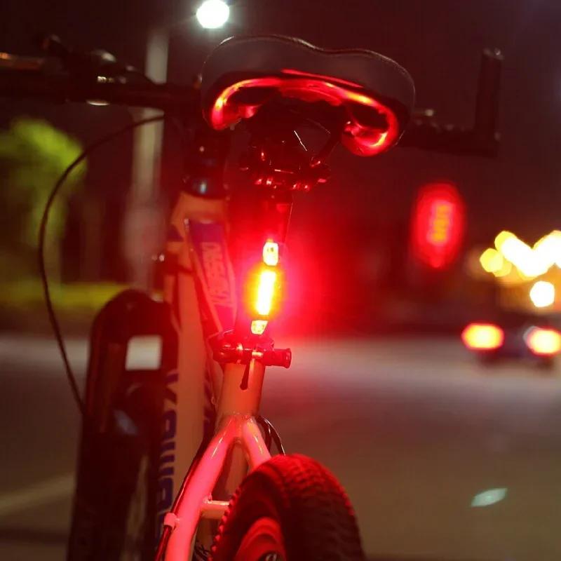 USB Rechargeable Waterproof Taillights LED Bike Rear Light Bult-in Battery  Mode Bright Bicycle Light For Cycling Safety