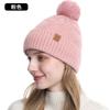 Autumn and winter wool hat scarf gloves three-piece warm double-layer fleece knitted women's knitted hat