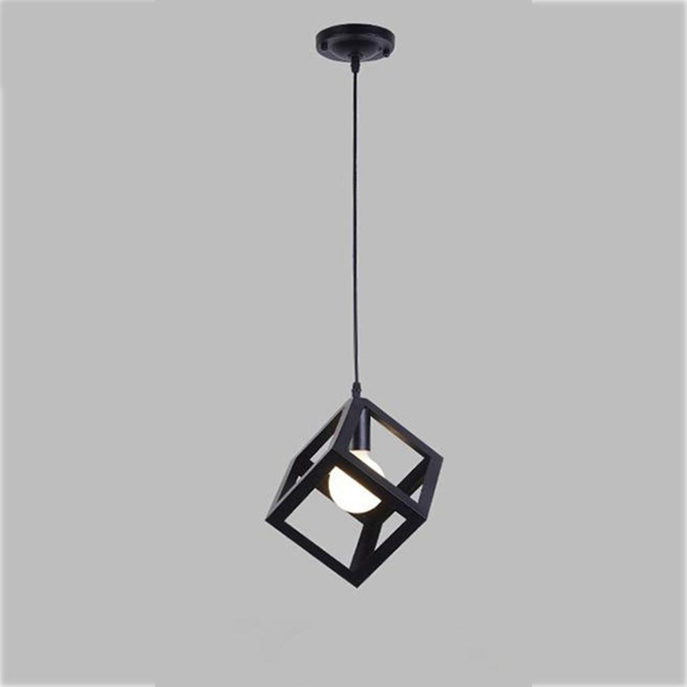 Geometric Vintage Geometry Pendant Light Industrial Retro Metal Hanging Lamp E27 Base Lighting Fixture Indoor Decoration Hot