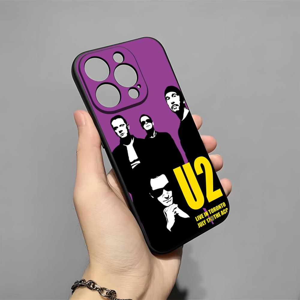 U2 Band Phone Case For IPhone 17 Pro Max 16 15 14 Pro Max 13 11 X Xs Xr 8 7Plus Silicone Cover