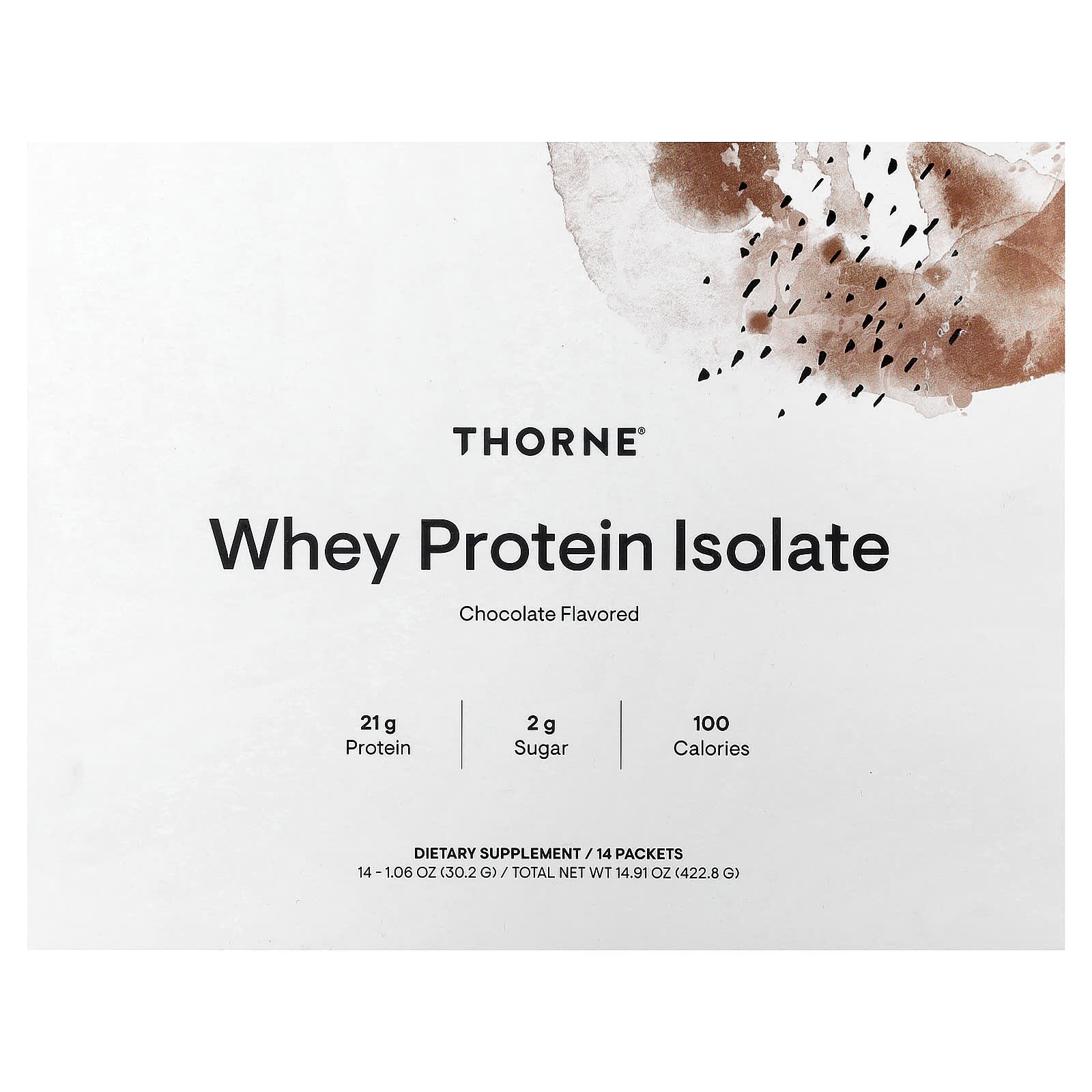 

Whey Protein Isolate, Chocolate, 14 Packets, 30.2G (1.06Oz) Each