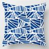 45x45cm Modern Geometric Cushion Cover Art Blue Marble Print Pillowcase Car Sofa Office Waist Throw  Home Decor