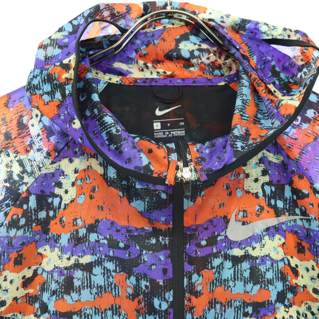 Beauty Products NIKE Multicolor Long Sleeve Nylon Jacket S Blue Hoodie Men's Used