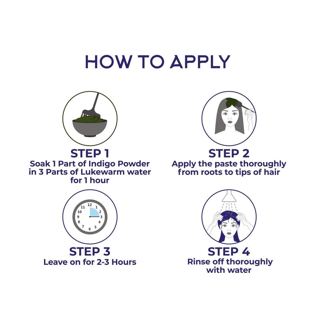 Neha Herbals Indigo Powder For Natural Hair Color 100 G Pack Hair Dye Conditioning Shine Brown To Black Shade Plant Based Chemical Free