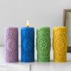DIY Eid Mubarak Cylinder Candle Silicone Mold Ramadan Candle Stars Moon Pattern Aroma Plaster Molds Candle Making Supplies