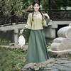 Podzimní/Zimní Retro Vyšívaný Tang oblek Hanfu Cheongsam Dvoudílný set