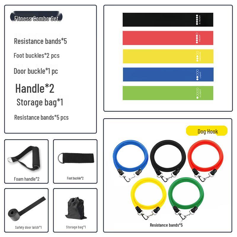 Longchan 11-Piece Resistance Band Training Kit