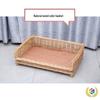 Rattan Elevated Dog Bed: Breathable, Removable, Washable, All-Season Nest for Dogs and Cats.