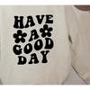 Autumn Women's Fashion: Rose Red 'GOOD DAY' Print Hooded Sweatshirt