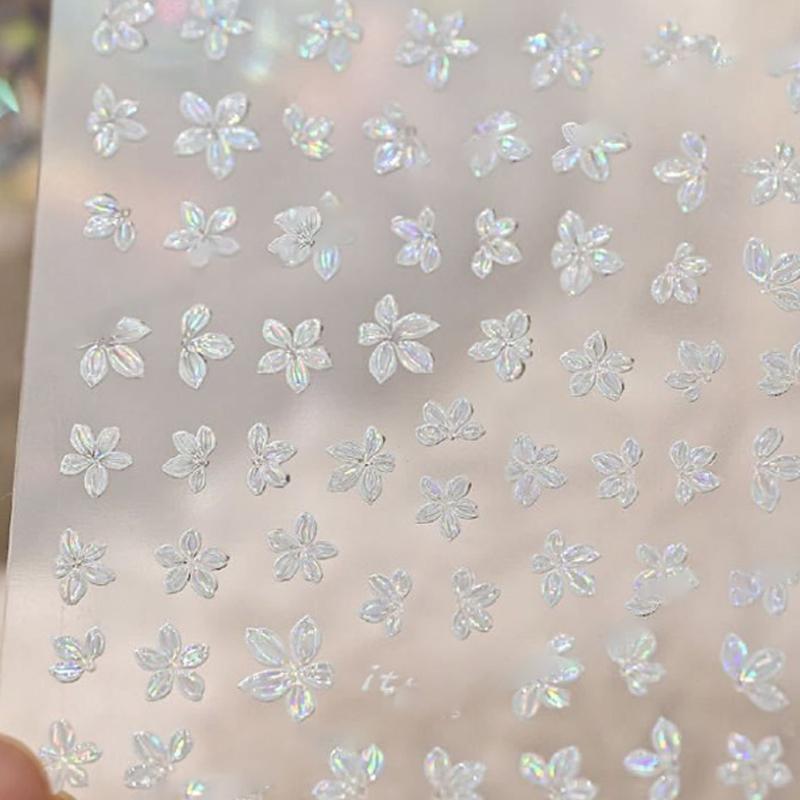 1Pcs Nail Sticker 5-Petal Flower Small Fresh Mini Small Flower Color Nail Decal Diy Nail Art Jewelry Manicure Tools