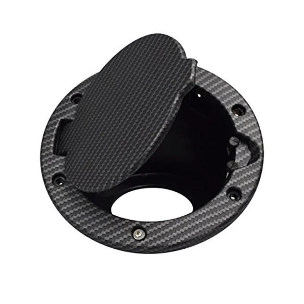 Kraftstofftankdeckel, Auto Kraftstofftank Tankdeckel Abdeckung Schwarz Kohlefaser Stahl