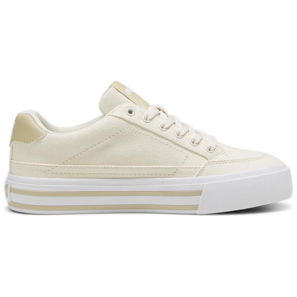 PUMA Court Classic Vulc Comfortable Versatile Low-Top Skate Shoes Women sneaker Off-White 395020-08
