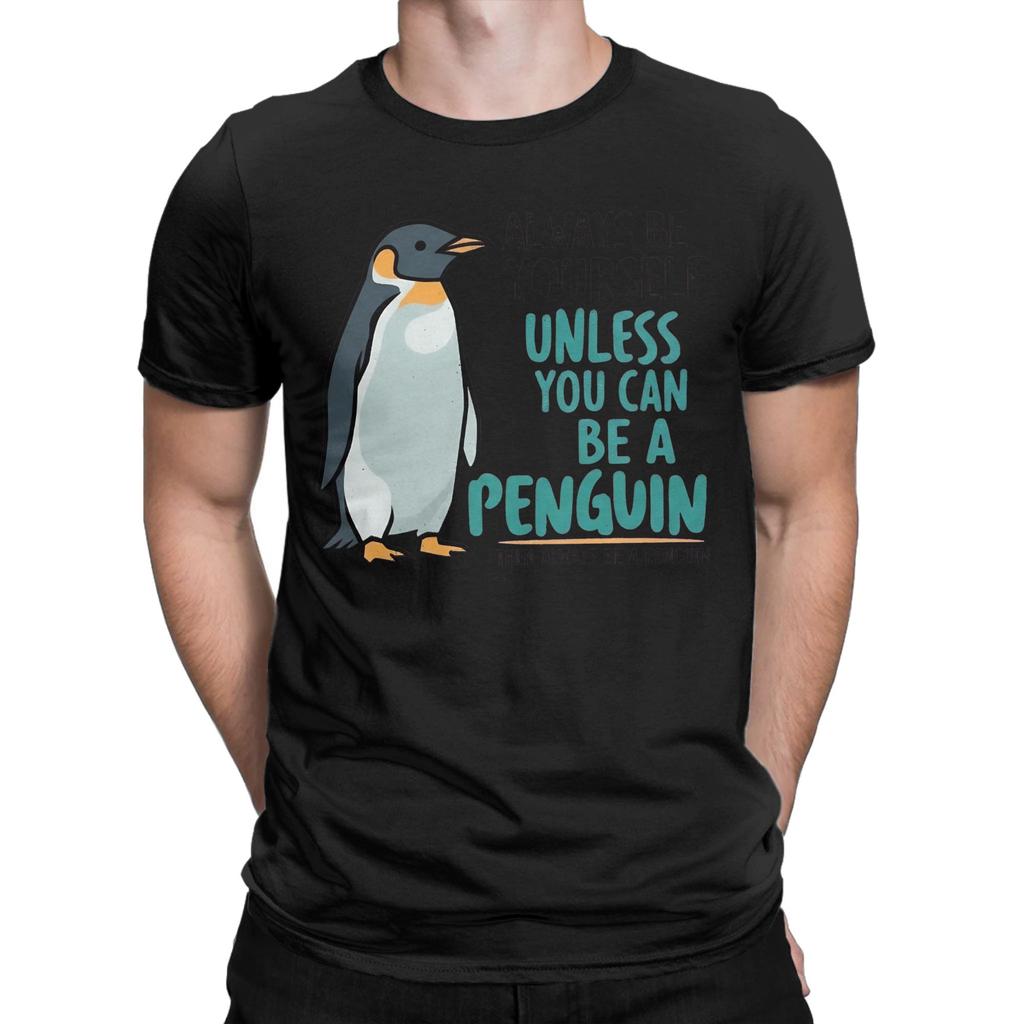 Nihilist Penguin Mens T Shirt Vintage Tees Short Sleeve Round Neck TShirt Cotton 4XL 5XL 6XL Clothes