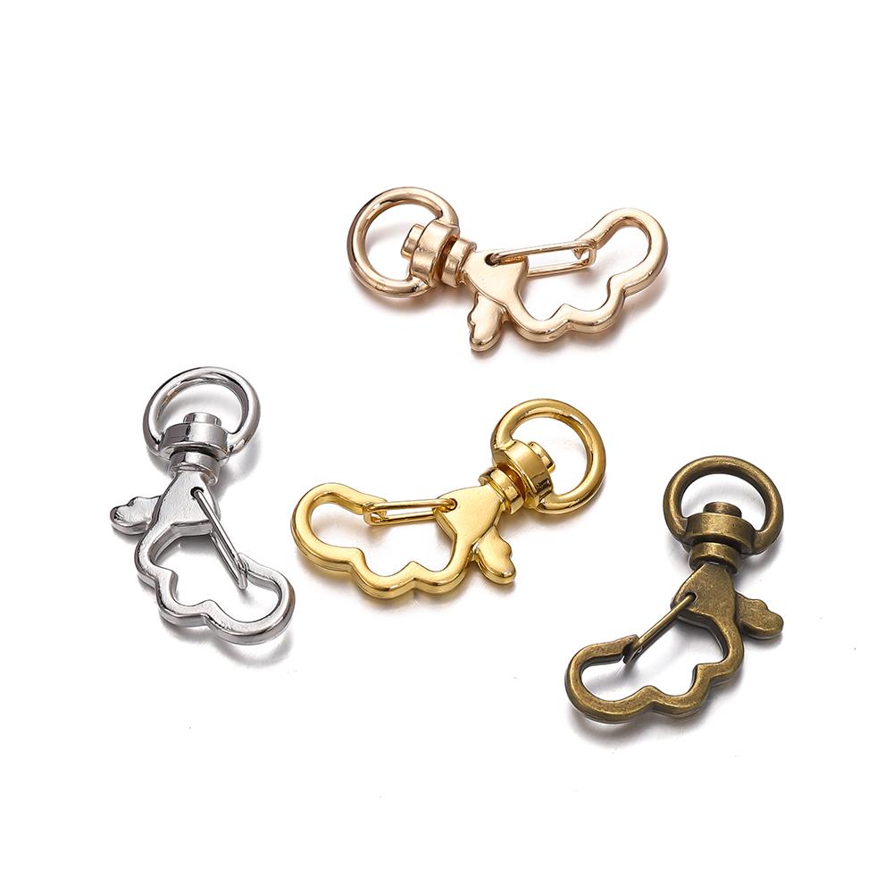 10pcs Cat Heart Snap Hook Trigger Clips Buckles for Keychain Lobster Lobster Clasp Hooks for Key Ring Clasp Jewelry Accessories