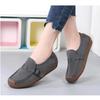 Women Mother Female Lady Cow Suede Genuine Leather Shoes Flats Loafers Slip On Spring Moccasins Plus Size 43 42