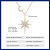 D color 100% 925 Silver Full Moissanite Necklace for Women 18K Gold Plated Star&Moon Pendant Necklace Choker Chain Fine Jewelry Gifts