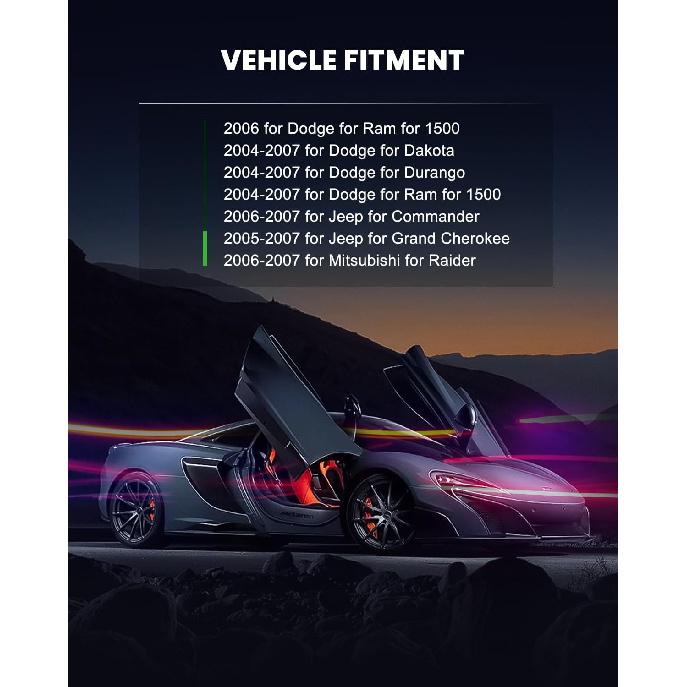 SCITOO 8Pcs 4 Holes Fuel Injectors fit for 2007 for Chrysler for Aspen, for 2004-2007 for Dodge for Dakota, for 2006-2007 for Jeep for Commander, for