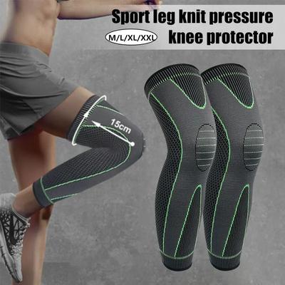 1Pc Knee Support Brace Compression Sleeve Long Full Legs Sleeve Arthritis Running Gym Sport Knee Pads