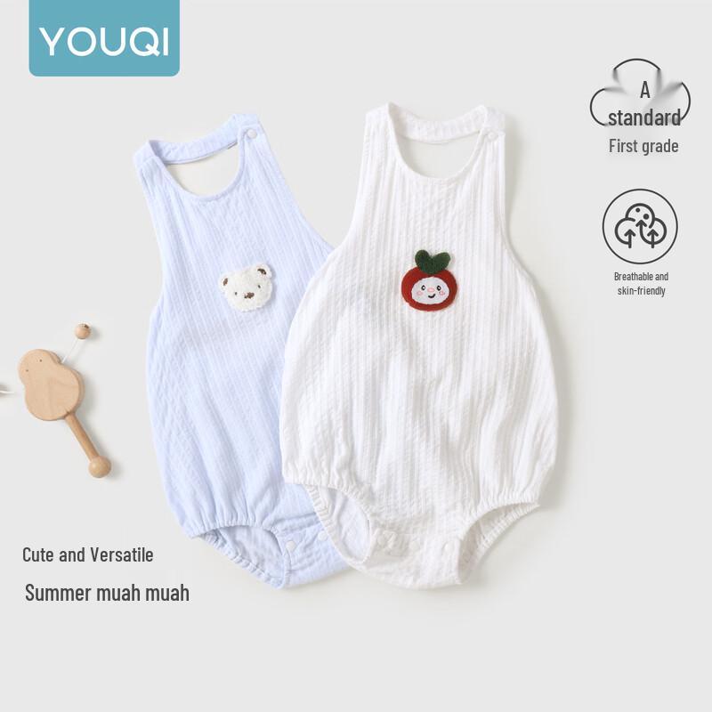 Youqi Infant Summer Sleeveless Cotton Romper