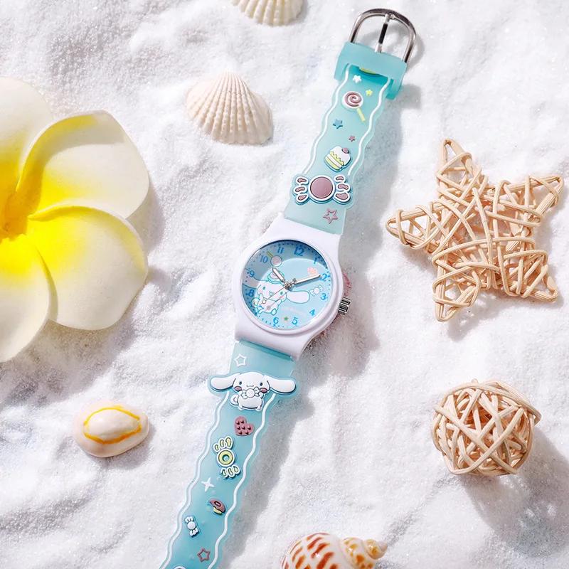 New Kt Cat Watch Kawaii Cartoon Cinnamoroll Hello Kitty Melody Kuromi Quartz Watches Cute Anime Birthday Gifts For Kids