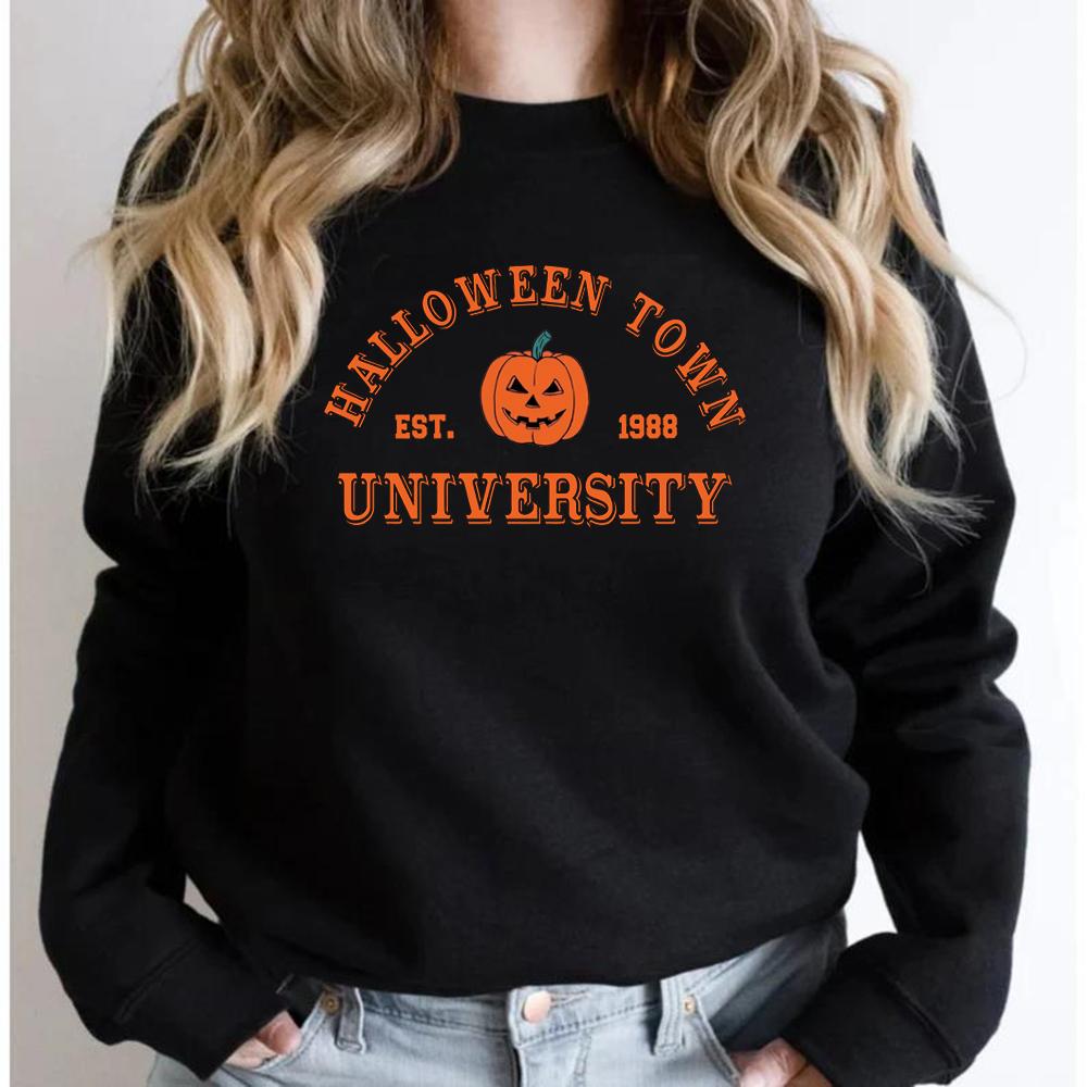 Halloweentown Mikina Halloween Town Založeno 1998 Univerzitní Mikiny Podzimní Mikiny Přes hlavu Dýně Halloweenská Mikina Topy