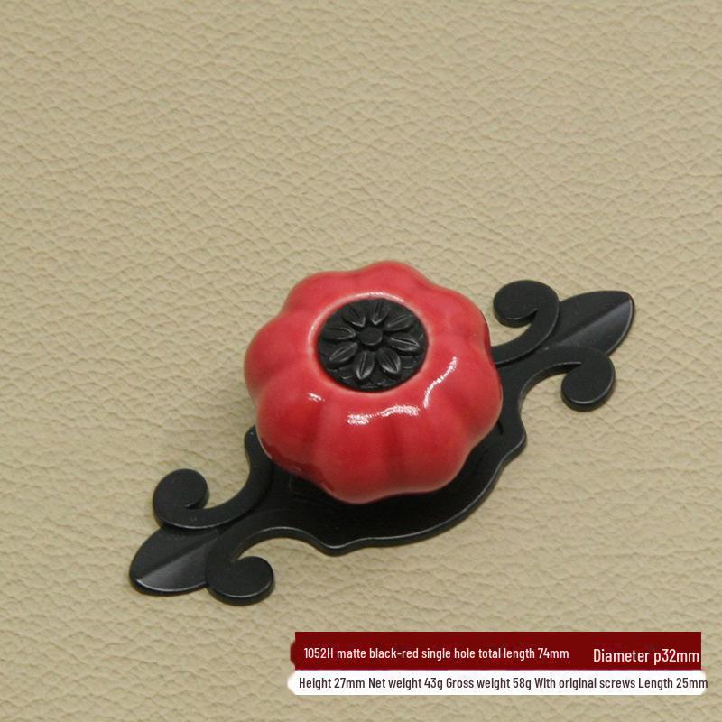 Χρωματιστές Κεραμικές Λαβές Κολοκύθας για Μοντέρνα Κινέζικα Ντουλάπια και Συρτάρια