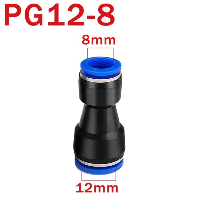 4/6/8/10/12/14/16mm PU PG Pneumatic Fitting Quick Push in Straight Gas Coupling Air Hose Tube PG PU Pneumatic Fitting Connector Fuel System Fittings7