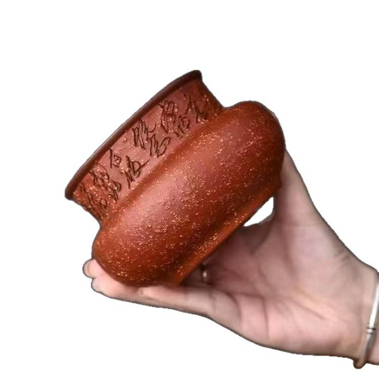 Yixing Zisha Handmade Ceramic Tea Waste Bowl Pen Holder