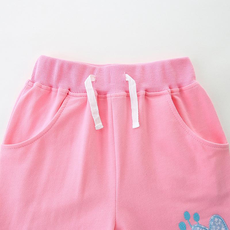Girls' Sports Shorts Summer Children's Pure Cotton Shorts Small to Medium Children's Casual Trousers