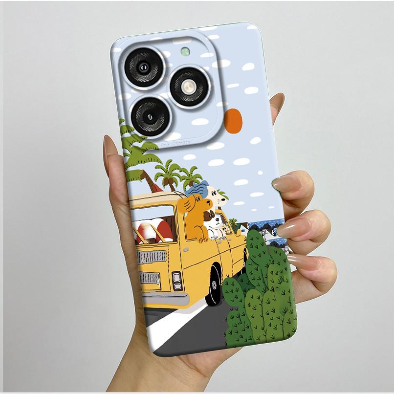 For Itel A50 A667L Casing Pretty Butterfly Flowers Soft Silicone TPU Shockproof Cover For Itel A50 A 50 ITELA50 2024 Phone Case