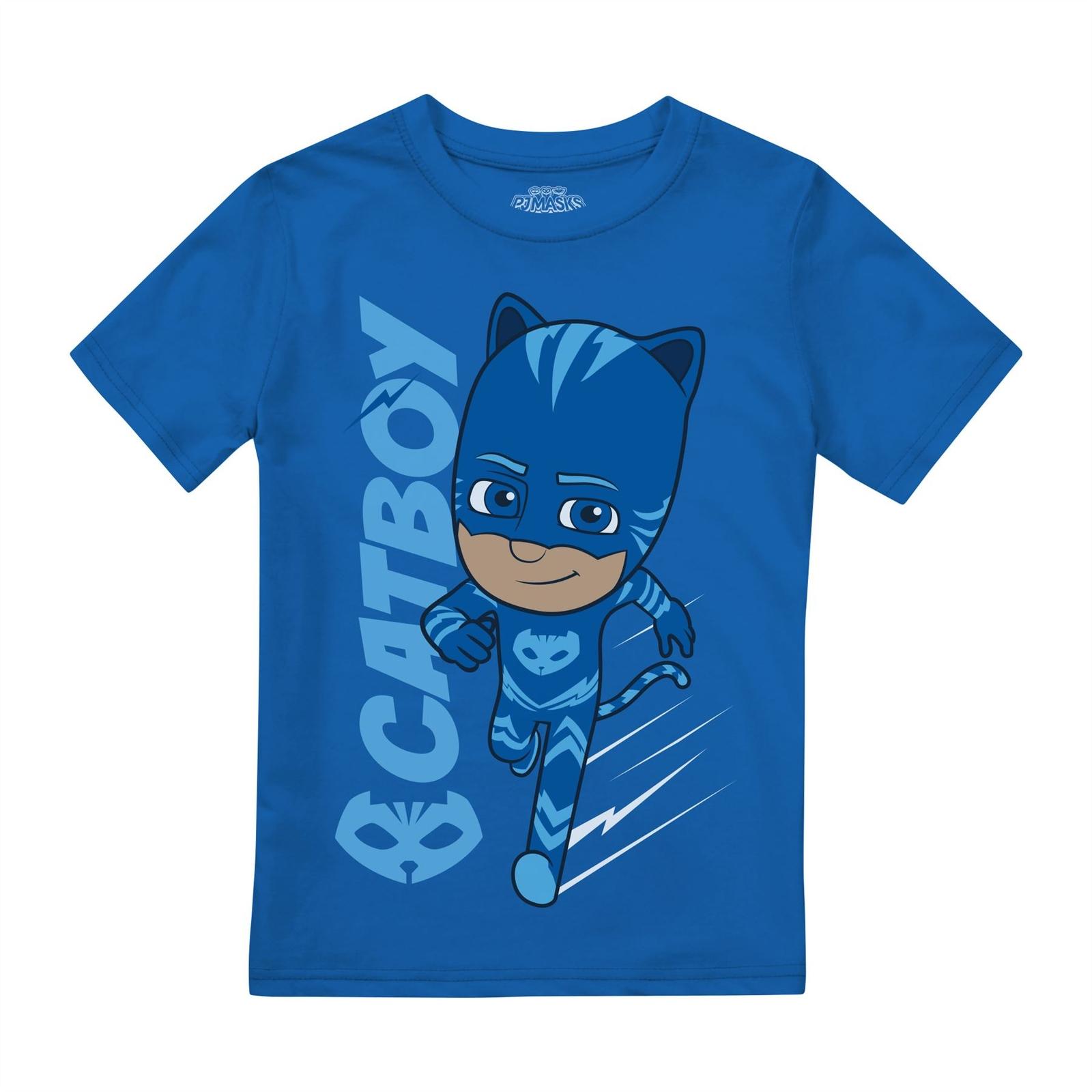 PJ Masks Boys T-Shirt Cat Boy Top Tee 3-8 Years Official S