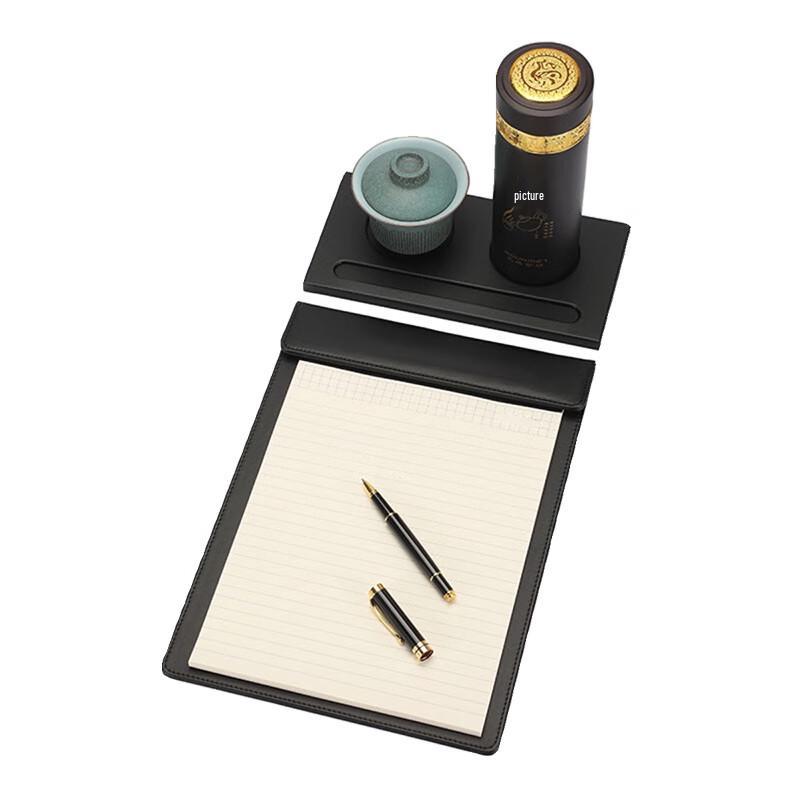 PU Leather Business Meeting Coaster & Writing Pad