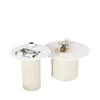 Modern Minimalist Round Sintered Stone Coffee Table - Perfect for Small Apartments and Living Rooms