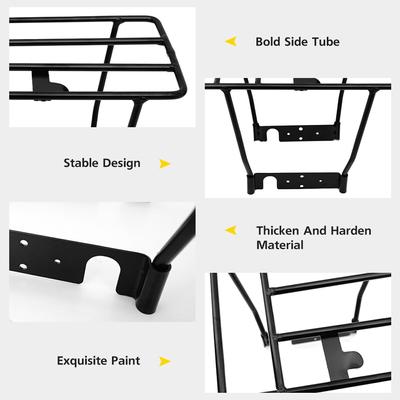 Wakects Scooter   Rack, Luggage Rack Scooter Rear Rack Iron E Scooter Accessories with Strong Bearing Capacity for   M365 1S Pro 27x17x15cm