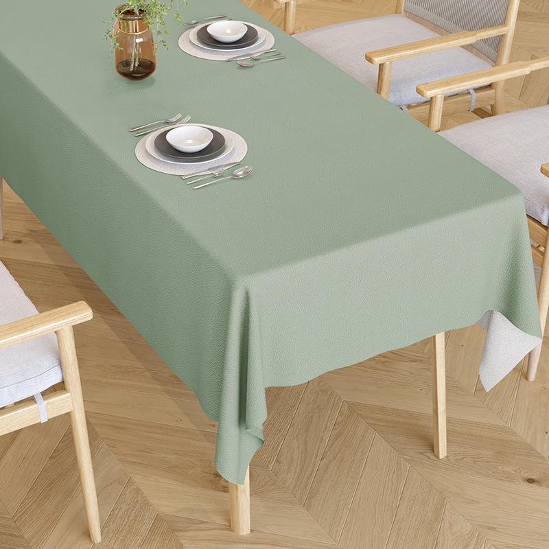 Luxury White Tablecloth Waterproof Oilproof Easy Care Elegant Cafe Dining Table Cover