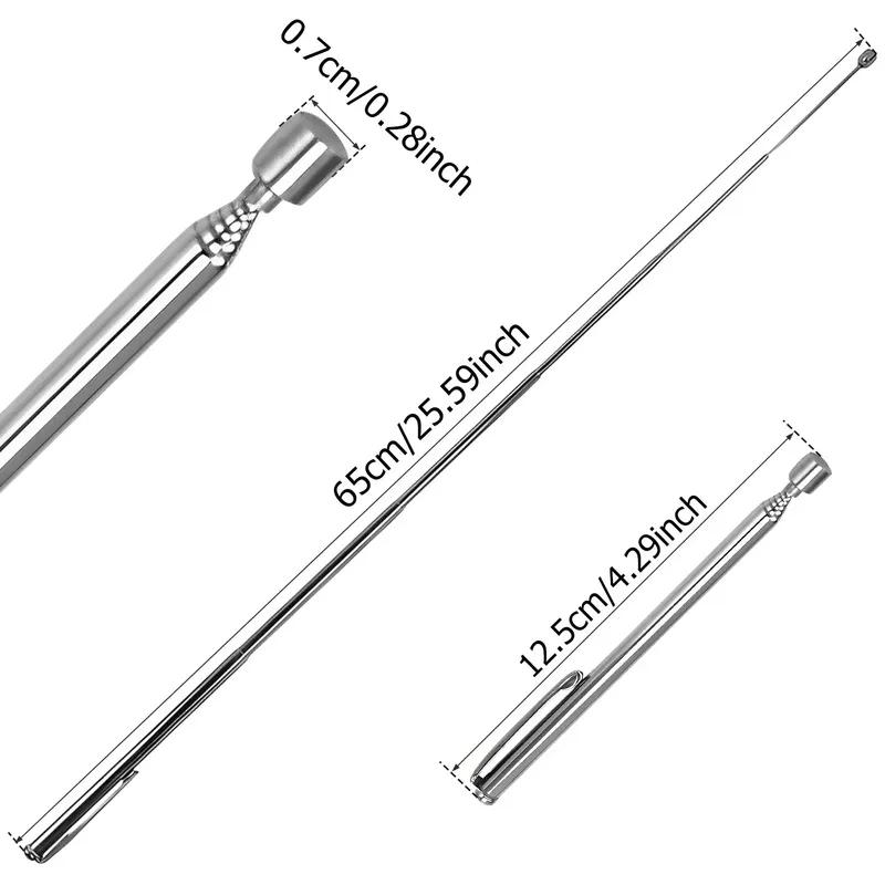 10 Stück Magnetischer Aufheber Teleskop Magnetischer Greifer Werkzeuge mit Taschenclip Metall Ausziehbarer Magnetstab Greifer Werkzeuge