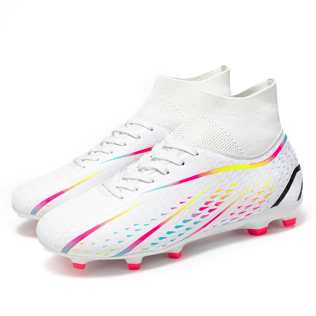 Amazon Xiyin new high-top football shoes men's large-size students adult spikes artificial grass training shoes