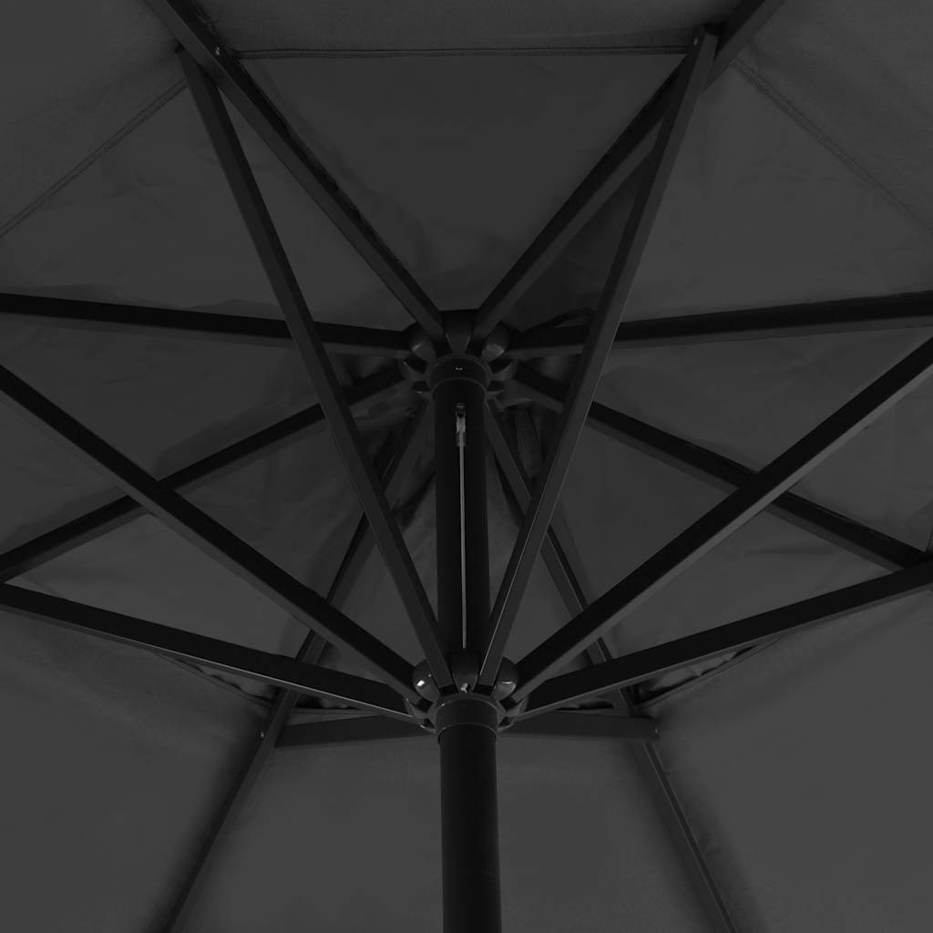 vidaXL Sonnenschirm mit Aluminium-Mast 500 cm Anthrazit