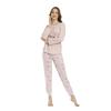 Estiva Patterned Long Sleeve Viscose Women's Pajamas Set