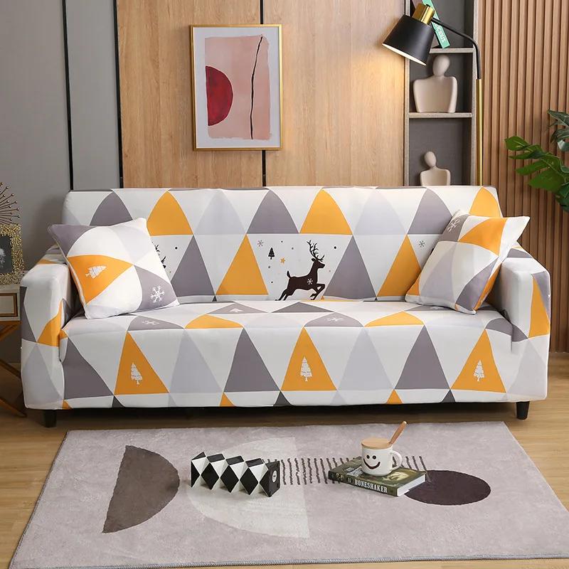 Geometric Elastic Sofa Covers for Living Room All-inclusive Slip-resistant Couch Cover Strech L Shape Corner Sofa Slipcovers 1PC