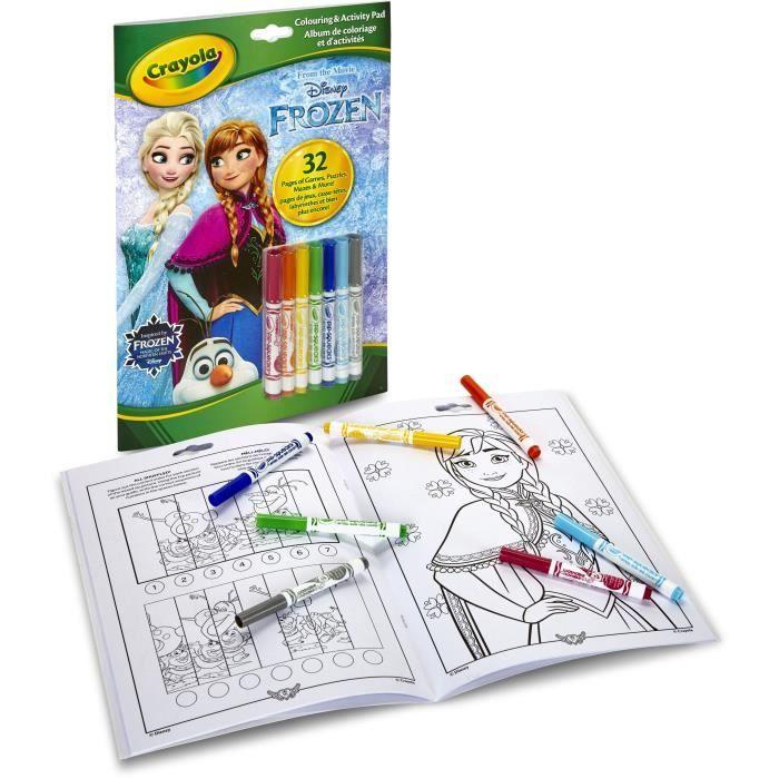 Album De Coloriage La Reine Des Neiges 2 - GOLIATH - 32 Pages D'activités - 7 Feutres Inclus