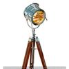 Vintage Floor Lamp Designer Nautical Wooden Tripod , LED Lamp, Spotlight, Sea