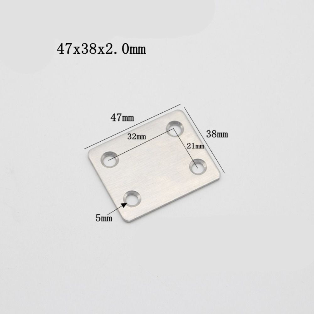 10Pcs/set Stainless Steel Flat Angle Metal Bracket Stand Supporting Furniture Fittings Furniture Corner Connector