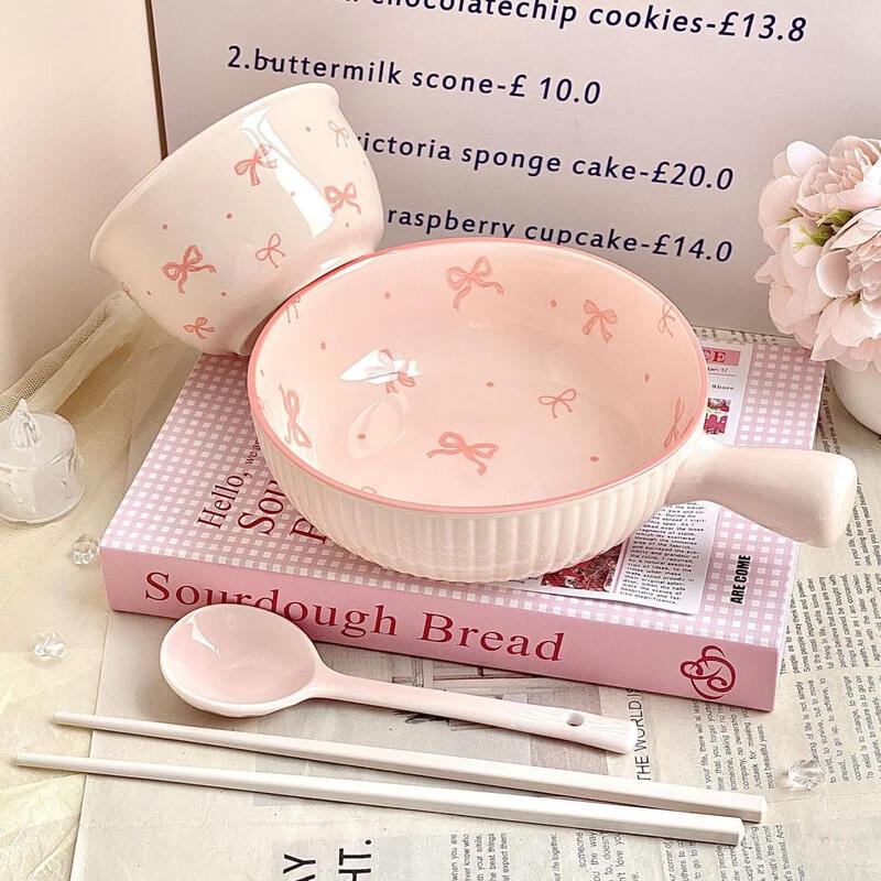 

ZISIZ Butterfly Knot Ceramic Bowl Set