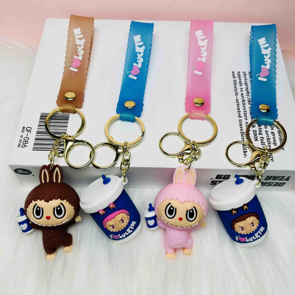 1PC Sheep Keychain Pendant Couple Car Bag Key Ring Pendant