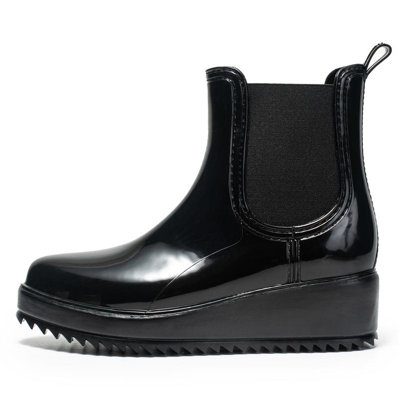 Rain Shoes Fashion Women's Versatile Waterproof Rain Boots Short Women's Adult Thickened Water Shoes Martin Rubber Shoes Boots